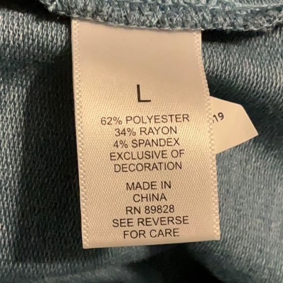 LOGO QVC Lounge by Lori Goldstein French Terry Zebra Top with Lace Hem - Picture 9 of 9